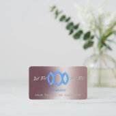 Moderne Gradient Metallic Poeder Roze Sjabloon Visitekaartje (Staand voorkant)