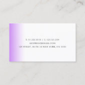 Moderne gradiënt paarse witte make-up & haar visitekaartje (Achterkant)