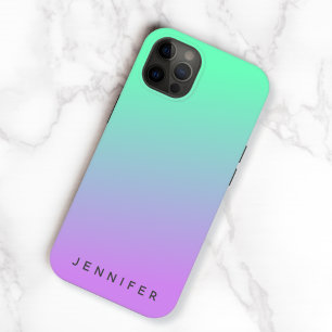 Moderne gradiënt vervagen   Mint Green Lavender Pa iPhone 13 Hoesje
