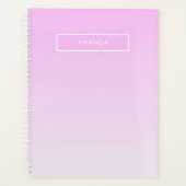 Moderne gradiënten Roze Minimalistisch Personalise Planner (Voorkant)
