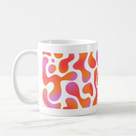 Moderne Gradiëntklonenpatroon in Roze en Oranje Koffiemok