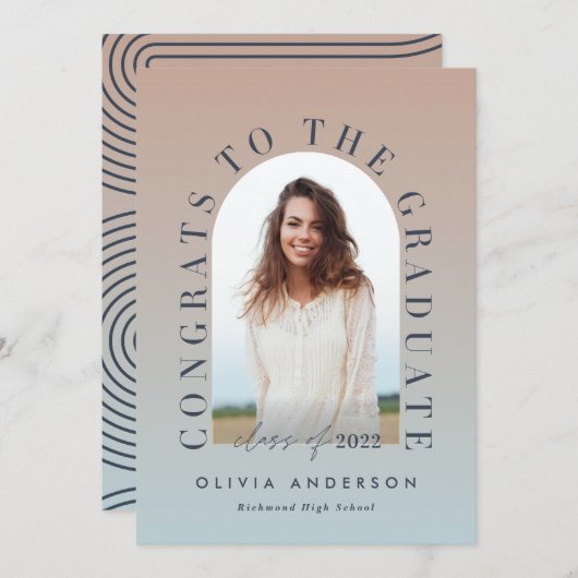 Moderne gradiënttypografie fotoboogafstuderen (Voorkant / Achterkant)