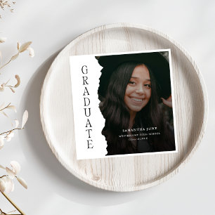 Moderne Graduate foto magazine Afstudeerbord Servet