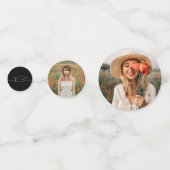 Moderne Graduation Cap Line Art Foto Confetti (Achterkanten)