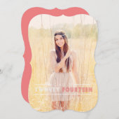 Moderne Graduation Invitations Kaart (Voorkant / Achterkant)