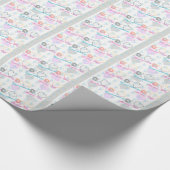 Moderne graffiti stijl bruiloft douche cadeau wrap cadeaupapier (Hoek)