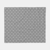 Moderne grafiet Damask Pattern Fleece Blanket (Voorkant (Horizontaal))