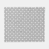 Moderne grafiet Damask Pattern Fleece Blanket Deken (Voorkant (Horizontaal))