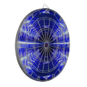 Moderne grafische Abstracte gloed Vortex, blauw Dartbord (Voorkant Links)
