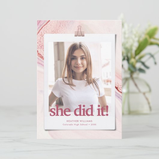 Moderne grafische Afstuderen Kaart (Staand voorkant)