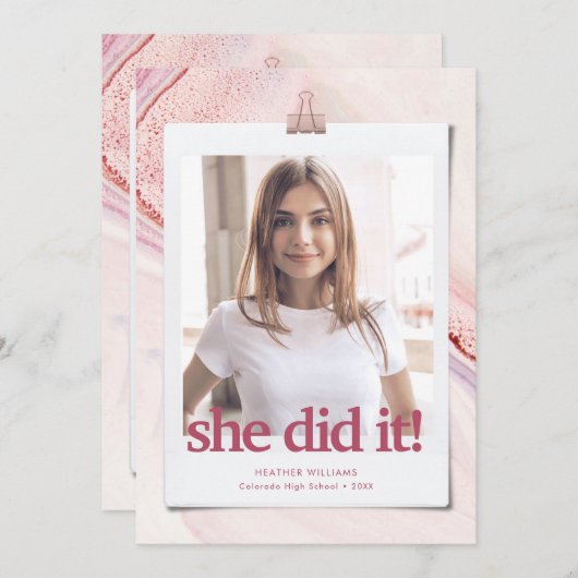 Moderne grafische Afstuderen Kaart (Voorkant / Achterkant)