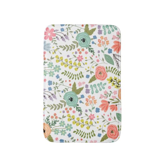 Moderne grafische bloem badmat (Voorkant Verticaal)