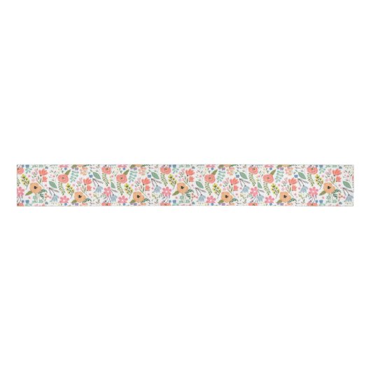 Moderne grafische bloem grosgrain lint (Voorkant)