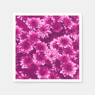 Moderne grafische Dahlia Pattern, Amethyst Paars Servetten