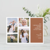 Moderne, grafische, dankbare kerstfeestelijke mult aankondiging (Staand voorkant)