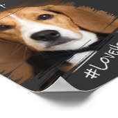 Moderne grafische elegant Simple Black Pet Dog Kee Poster (Hoek)