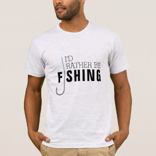 Moderne Grafische Haak Ik Was Liever Aan Het Visse T-shirt