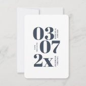Moderne, grafische minimale bruiloft met de datum (Voorkant)