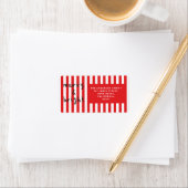 Moderne grafische minimale kerst rood en wit etiket (Insitu)