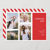 Moderne, grafische minimale kerstfeestdagen, multi aankondiging (Voorkant / Achterkant)