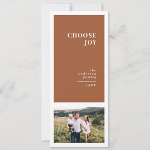 Moderne, grafische minimale kerstfoto aankondiging