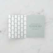 Moderne grafische minimale kerstfoto feestdagen kaart (Binnen)