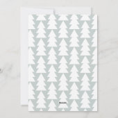 Moderne grafische minimale kerstfoto feestdagenkaart (Achterkant)