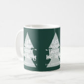 Moderne grafische minuscule kerst religieus koffiemok (Voorkant links)