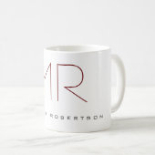 Moderne grafische monogram Professional Koffiemok (Voorkant rechts)