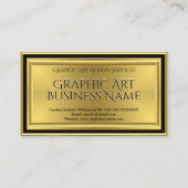 Moderne grafische ontwerper Gold Black Deco Visitekaartje (Voorkant)