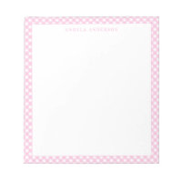 Moderne grafische pasteel Blush roze gingham speld