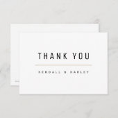 Moderne grafische typografie bedankkaart (Voorkant / Achterkant)
