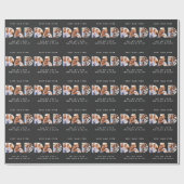 Moderne grafische typografie Multi foto vader Cadeaupapier (Vlak)