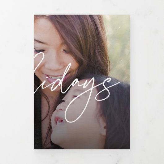 Moderne grafische verklaring feestdag Tri-Fold fot Drieluik Uitnodiging (Cover)