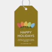 Moderne grafische verlichting Kerstmis Cadeaulabel (Voorkant)