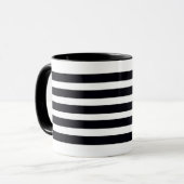 Moderne Grandes Blances et Noires Café Mug Thé (Devant gauche)