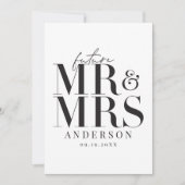 Moderne, graphique, faire-part de mariage de typog (Devant)