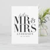 Moderne, graphique, faire-part de mariage de typog (Debout devant)