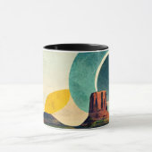 Moderne Graphisme Monument Vallée Café Mug (Centre)