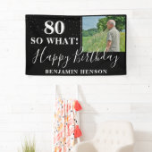 Moderne Grappige 80 Zo Wat 80e Verjaardagsfeestfot Spandoek (Insitu)