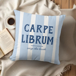 Moderne Grappige Boek Liefhebbers Quote Blauwe Str Kussen