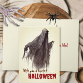 Moderne grappige griezelige spookachtige ghoul ach kaart