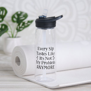 Moderne grappige motivatiequote Zwarte tekst Waterfles