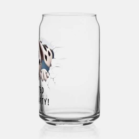 Moderne Grappige Ongewone Aangepaste Dalmatische V Blikvorm Glas (Links)