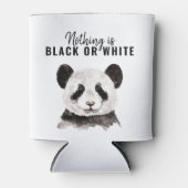 Moderne grappige panda zwart-wit met citaat blikjeskoeler (Voorkant)