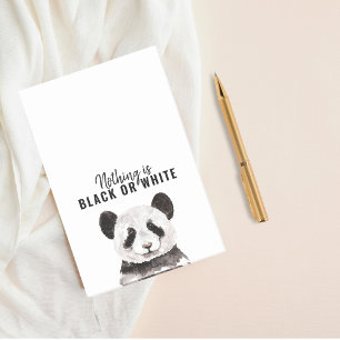 Moderne grappige panda zwart-wit met citaat post-it® notes