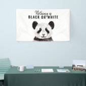 Moderne grappige panda zwart-wit met citaat spandoek (Beurs)