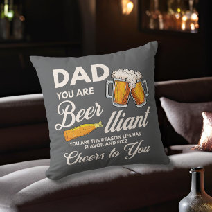 Moderne Grappige Papa Je Bent Bier-liant Vaderdag Kussen