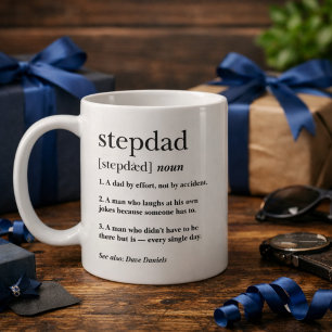 Moderne Grappige Stiefvader Definitie Vaderdag Cad Koffiemok