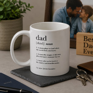 Moderne Grappige Vader Definitie Vaderdag Cadeau Koffiemok